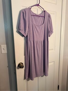 First Love Lilac Ribbed Scoop Neck Top